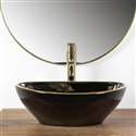 Fontana Vessel Sink and Gold Touchless Motion Sensor Faucet Combo