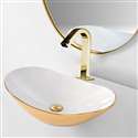 Fontana Vessel Sink and Gold Touchless Motion Sensor Faucet Combo