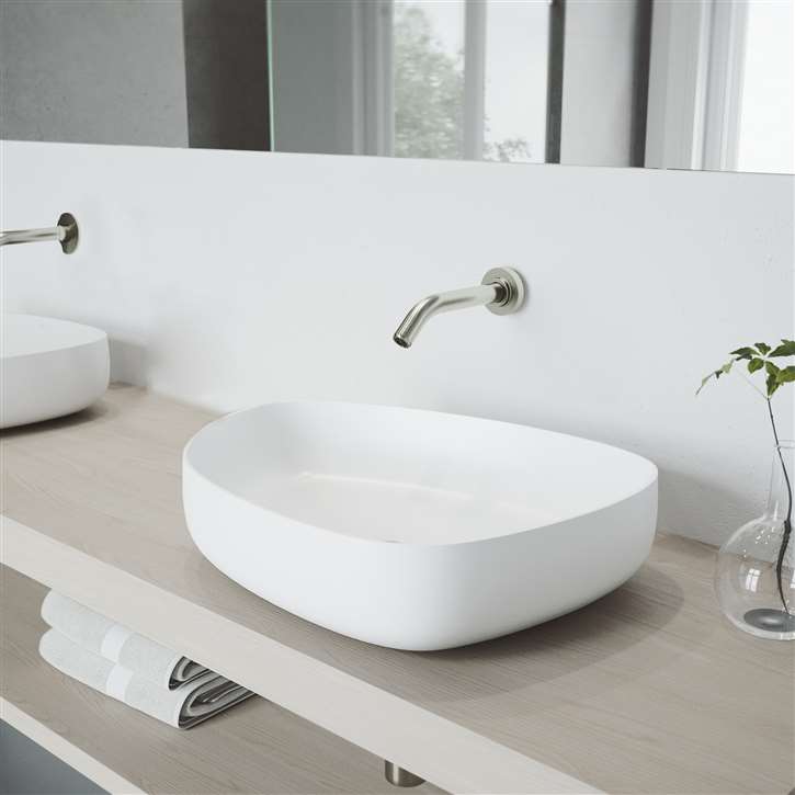 Fontana Vessel Sink and  Wall Touchless Motion Sensor Faucet