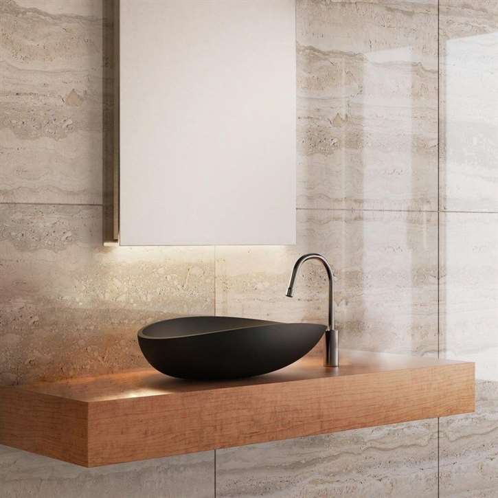 Fontana Vessel Sink and  Touchless Motion Sensor Faucet