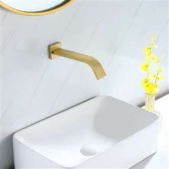 Fontana Vessel Sink and Gold  Touchless Motion Sensor Faucet Combo