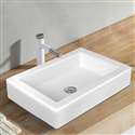 Fontana Vessel Sink and White  Touchless Motion Sensor Faucet Combo