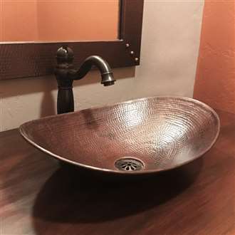 Fontana Vessel Sink and Oil-Rubbed Bronze Touchless Motion Sensor Faucet
