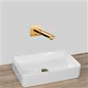 Fontana Vessel Sink and Gold  Touchless Motion Sensor Faucet Combo