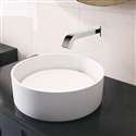 Fontana Vessel Sink and Chrome Wall Touchless Motion Sensor Faucet