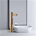 Fontana Vessel Sink and Gold Tall Touchless Motion Sensor Faucet