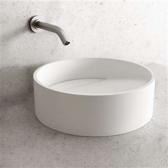 Fontana Vessel Sink and  Wall Touchless Motion Sensor Faucet