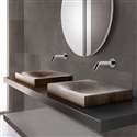 Fontana Vessel Sink and Chrome Wall Touchless Motion Sensor Faucet