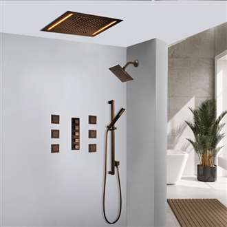 Fontana Oil Rubbed Bronze Dual Shower Head Rainfall Shower System