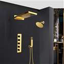 Fontana Gold Finish Dual Shower Head Rainfall Shower System