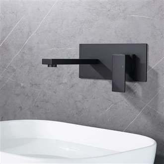 Fontana High-end Matte Black Single Handle Electric Bathroom Wall Mounted Basin Faucet
