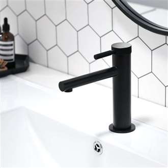 Fontana Hot and Cold Bathroom Sink Faucet in Modern Matte Black