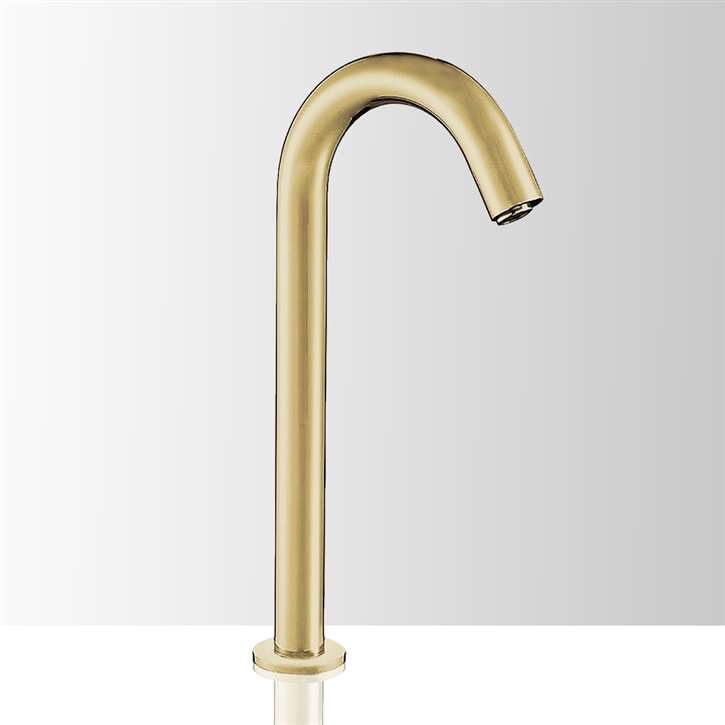 Fontana Wella Brushed Gold Slim Commercial Automatic Sensor Faucet