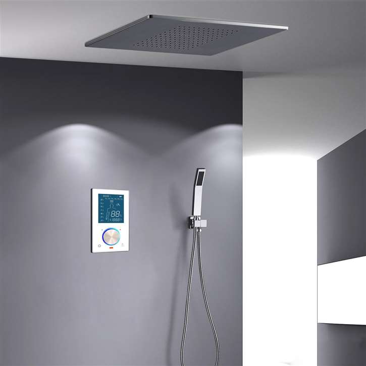Ajaccio Shower Ceiling Mounted Digital Display Sensor Control Thermostat Kit
