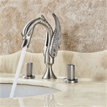 Fontana Noir Cascade Brushed Nickel Swan Sink Faucet