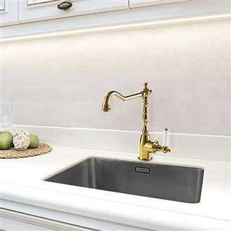 Contemporary Design Brass Luxury Gold Color Kitchen Faucet