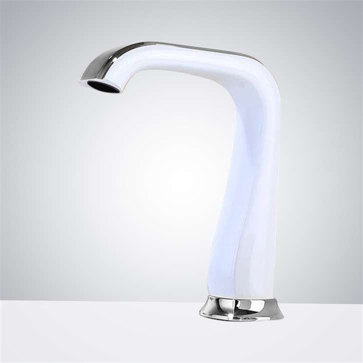 Turin White and Chrome Restroom Automatic Sensor Faucet