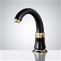 Fontana Commercial Matte Black and Gold Automatic Sensor Hands Free Faucet