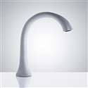 White Touchless Commercial Restroom Faucet