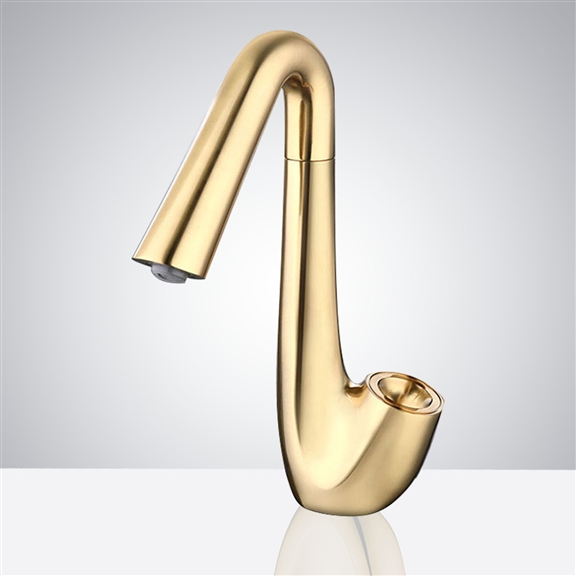 Palermo Commercial Brushed Gold Deck Mount Automatic Touchless Sensor Faucet