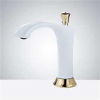 Fontana Commercial White and Gold Electronic Sensor Faucet