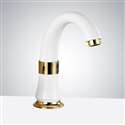 Fontana Commercial White and Gold Automatic Sensor Hands Free Faucet