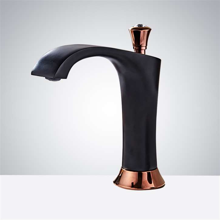 Fontana Fontana Commercial Matte Black and Rose Gold Automatic Sensor Hands Free Faucet