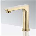 Commercial Restroom Brushed Gold Touchless Automatic Sensor Hands-Free Faucet