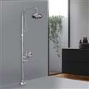 Fontana Deauville Floor Standing Emergency Shower Faucet With Eyes Washer Cleaner