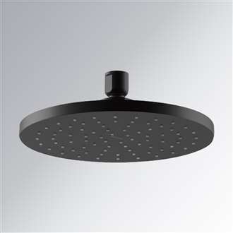 Fontana Le Havre Matte Black 1.75 GPM Rain Shower Head with MasterClean Spray Face and Katalyst Air-Induction Technology
