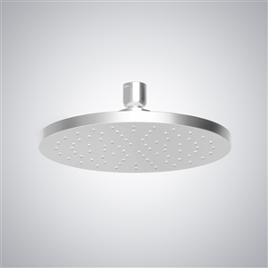 Fontana Matte White 1.75 GPM Rain Shower Head with MasterClean Spray Face and Katalyst Air-Induction Technology