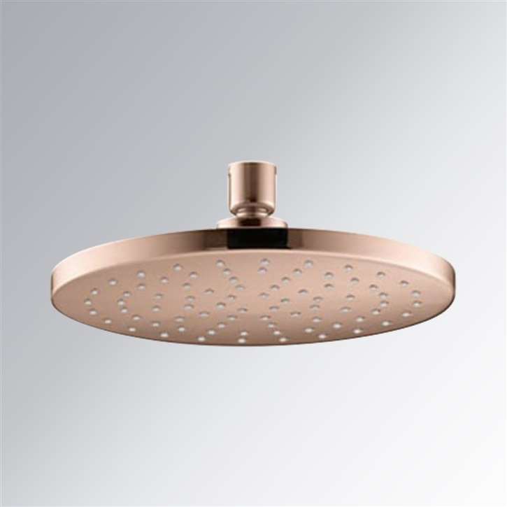 Fontana SÃƒÂ¨te Vibrant Rose Gold 1.75 GPM Rain Shower Head with MasterClean Spray Face and Katalyst Air-Induction Technology