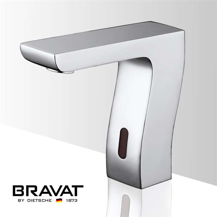 Bravat Trio Commercial Automatic Motion Chrome Sensor Faucets