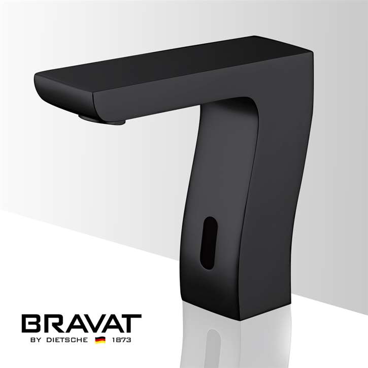 Bravat Trio Commercial Automatic Motion Sensor Faucet Matte Black Finish