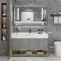 Fontana Customizable Marble Light Luxury Bathroom Cabinet Set With Smart Minimalist Mirror Cabinet Toilet Storage