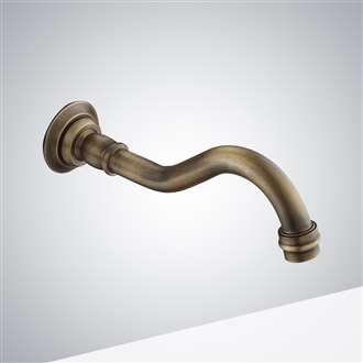 Fontana Antique Gold Wall Mount Commercial Touchless Faucet