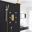 Gold Plated Thermostatic Rainfall Shower System