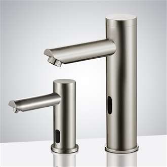 Solo Brushed Nickel Touchless Motion Activated Sink Faucet