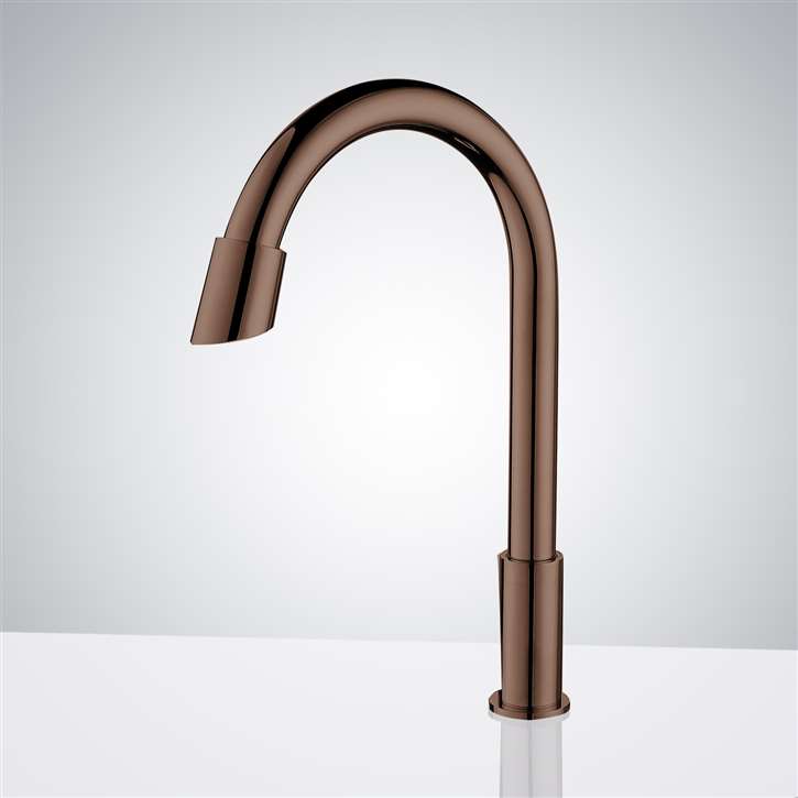 Rio Goose Neck Commercial Automatic Sensor Bathroom Touchless Faucet Oil Rubbed Bronze Finish