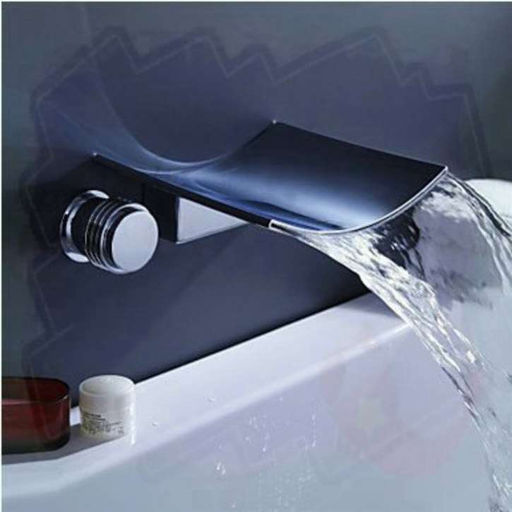 Wall Mounted Chrome Polished Sink Mixer Bath Faucets