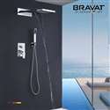 Bravat Multifunctional Shower Polished 3 Way Rainfall Shower Set