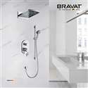 Bravat Multifunctional Shower Polished 3 Way Rainfall Shower Set