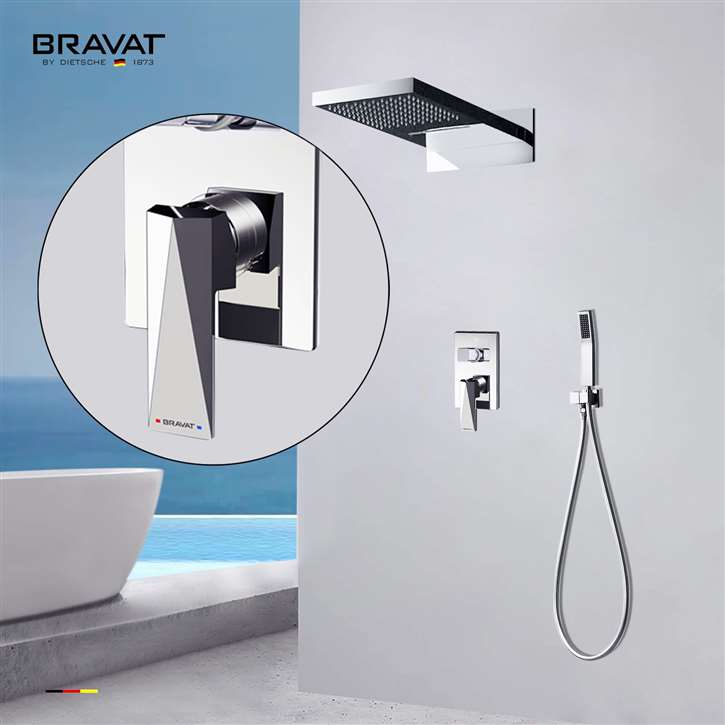 Bravat Multifunctional Shower Polished 3 Way Rainfall Shower Set