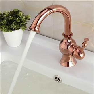 Lima Rose Gold Deck Mount Sink Faucet