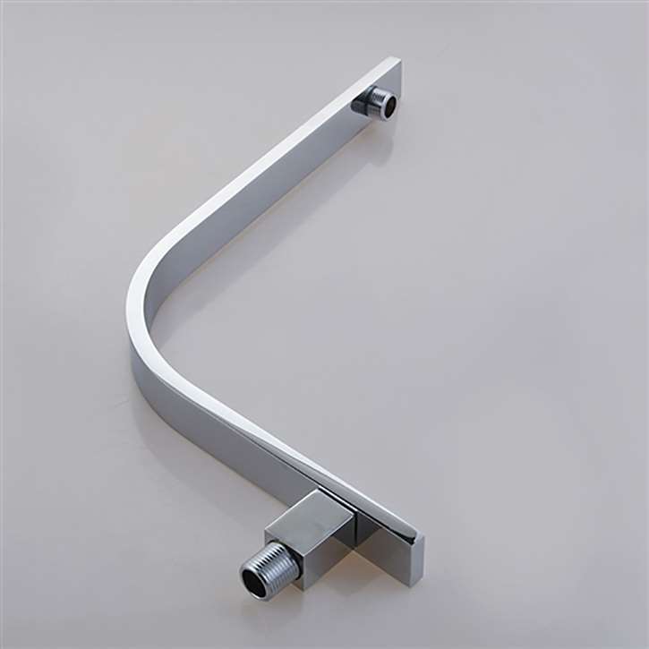 Luxurious Solid Brass Construction Chrome Square Shape Wall Mounted Rising Shower Arm
