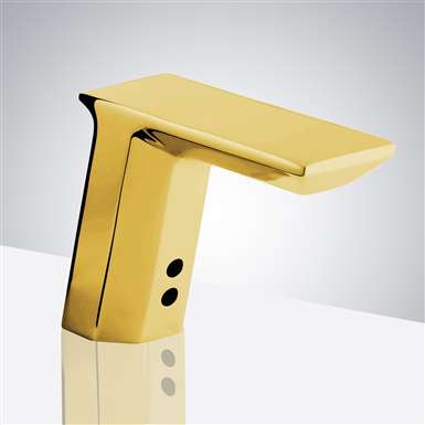 Commercial Motion Sensor Activated Automatic Faucet Brass s Valve Gold Tone Finish