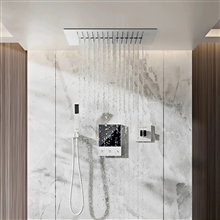 Fontana Soho 3 Function In White Finish Smart Temperature Thermostatic Display Shower System