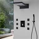 Lima LED Ultra Shower Set Matte Black Finish