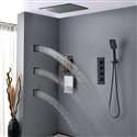 Lima Shower System Matte Black with Adjustable Body Jets and Mixer