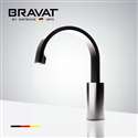 Bravat Brushed Nickel Commercial Touch Control Infrared Control Automatic Instant Hot Water Tap Electric Faucet